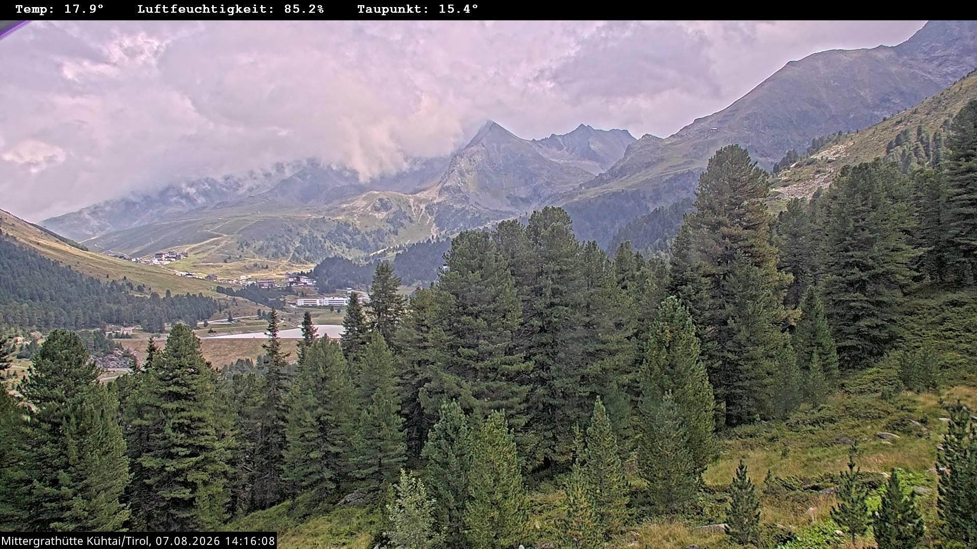 Archiv Foto Webcam Mittergrathütte in Tirol