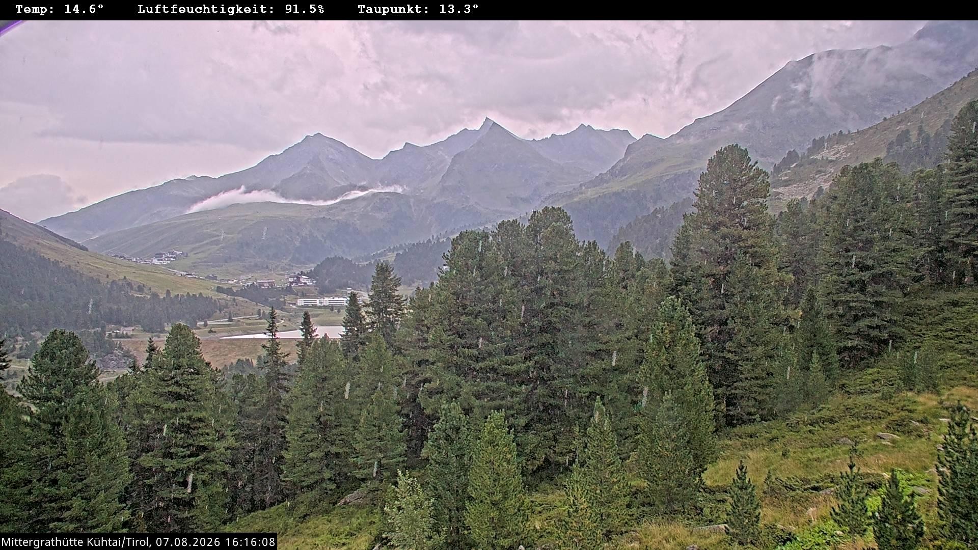 Archiv Foto Webcam Mittergrathütte in Tirol