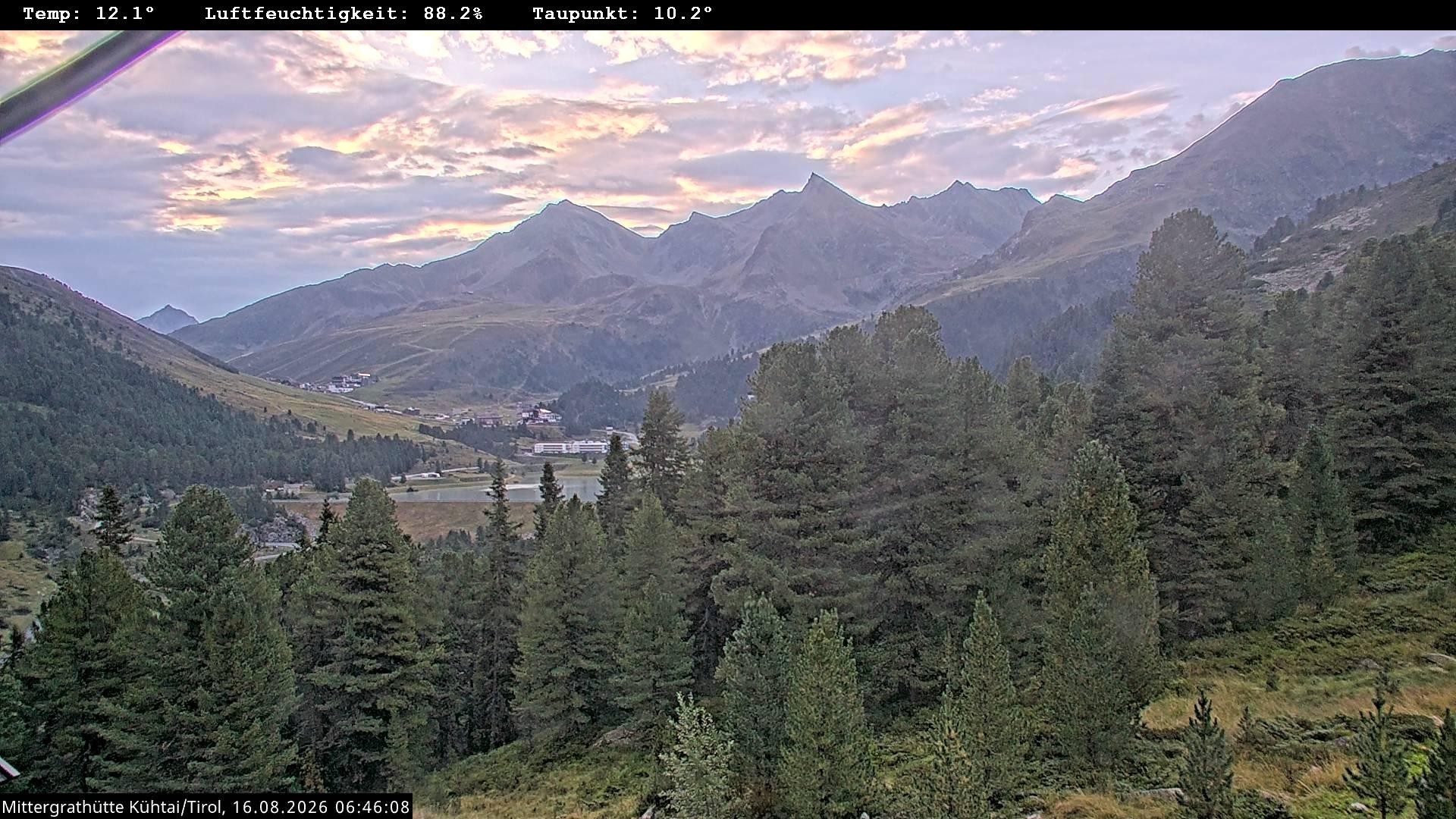Archiv Foto Webcam Mittergrathütte in Tirol
