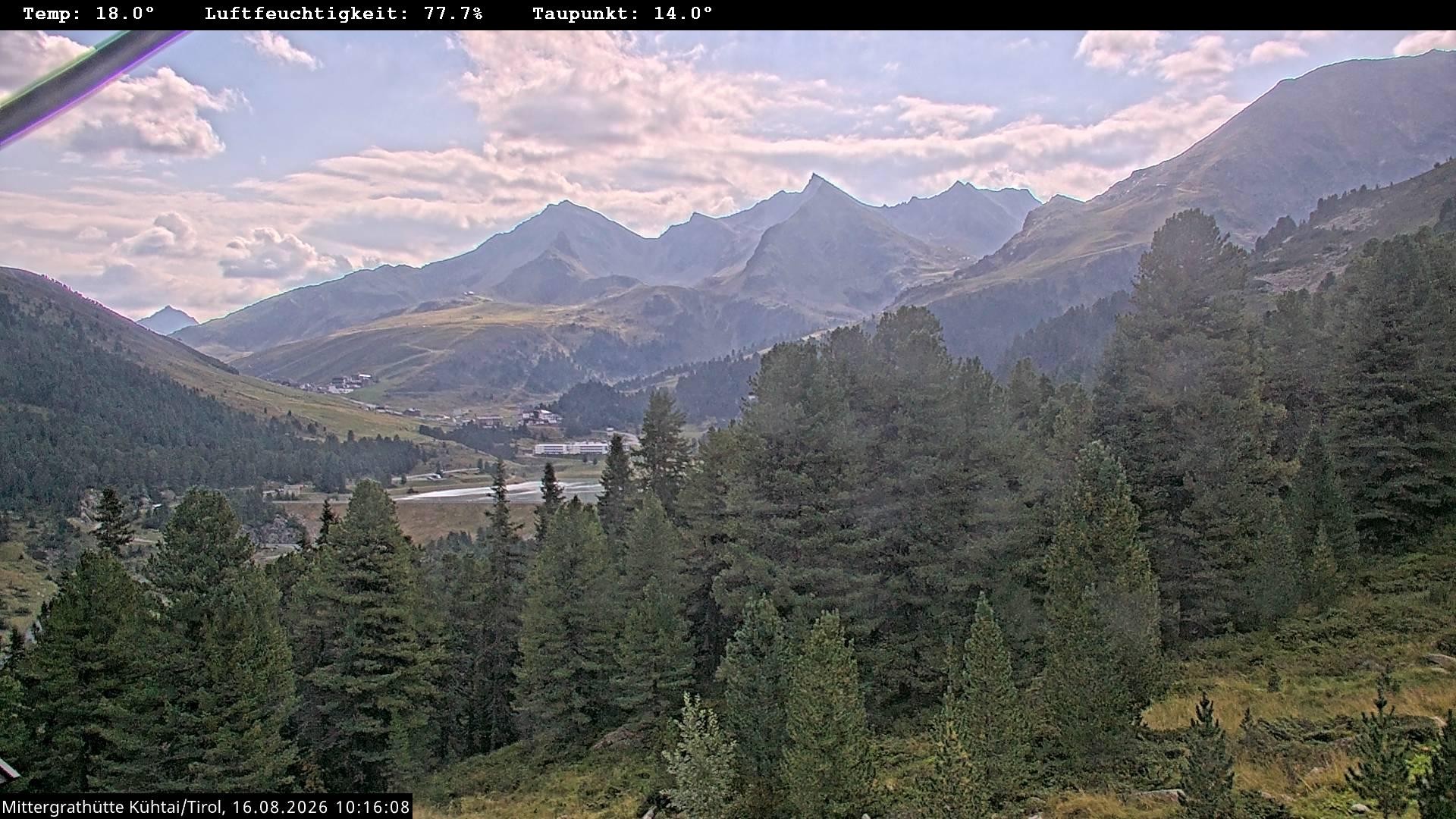 Archiv Foto Webcam Mittergrathütte in Tirol
