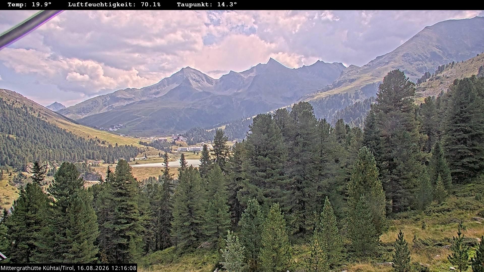 Archived image Webcam Mountain hut "Mittergrathütte", Tyrol