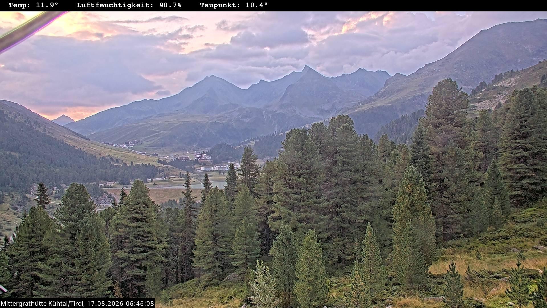 Archiv Foto Webcam Mittergrathütte in Tirol