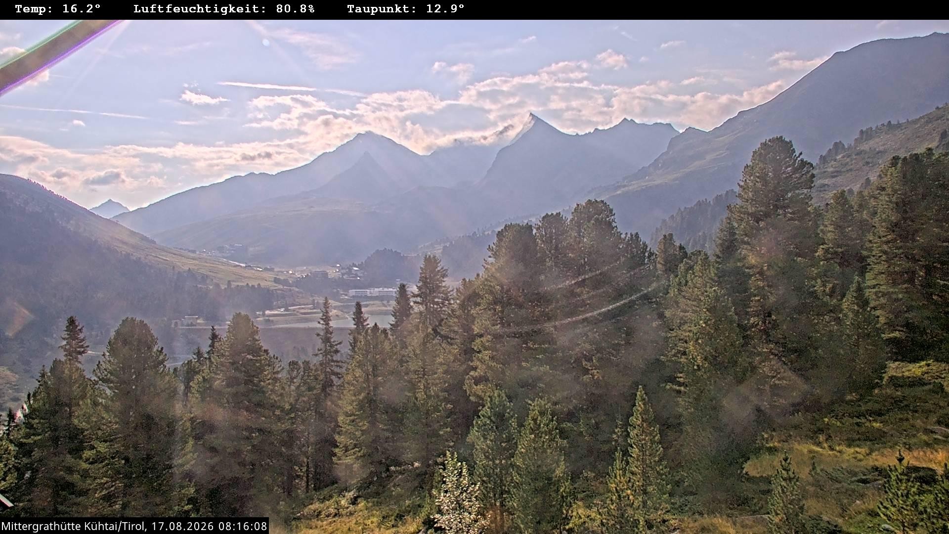 Archiv Foto Webcam Mittergrathütte in Tirol