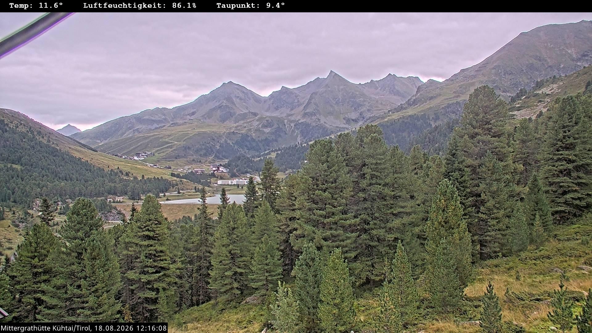 Archiv Foto Webcam Mittergrathütte in Tirol