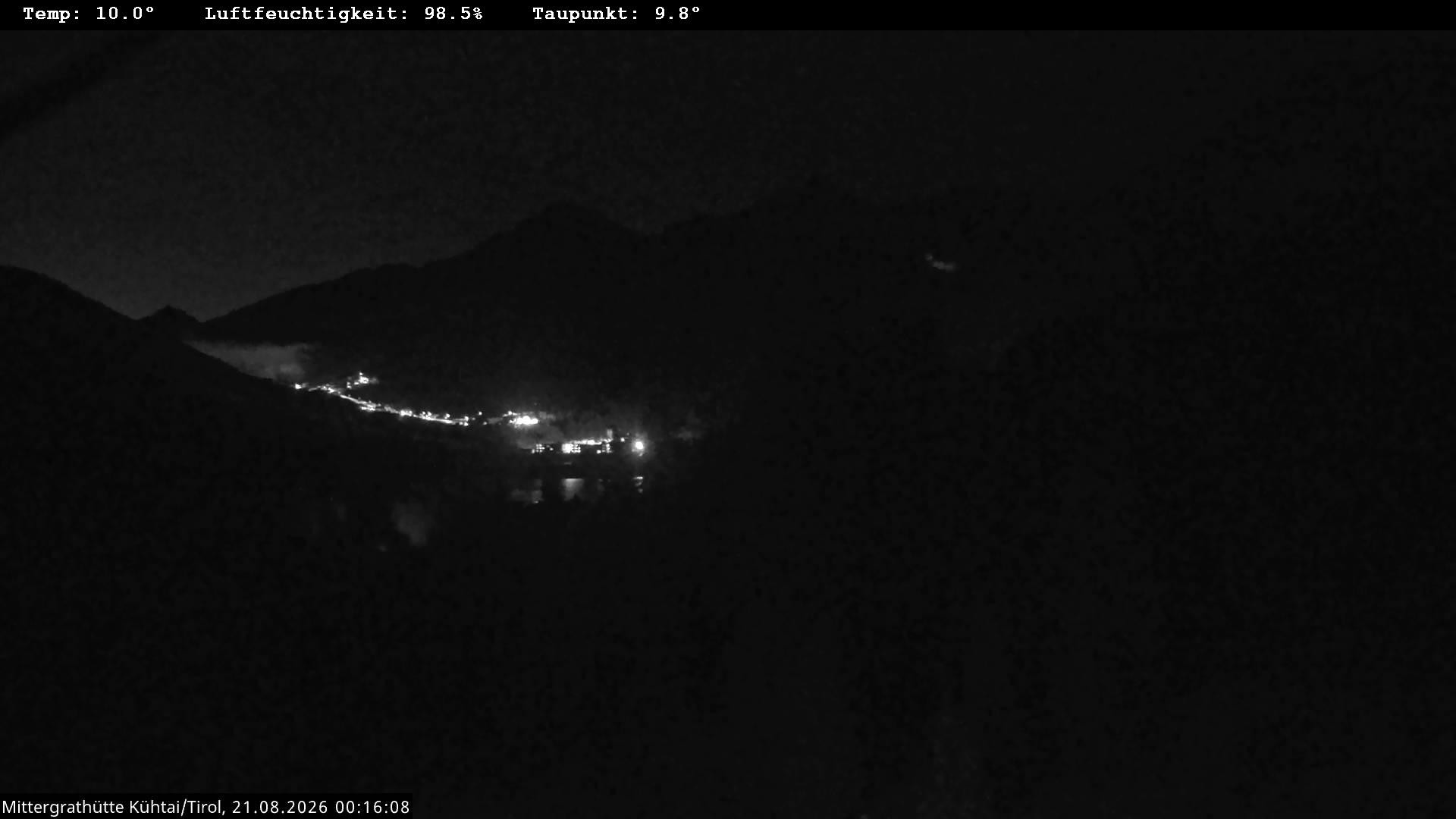 Archiv Foto Webcam Mittergrathütte in Tirol
