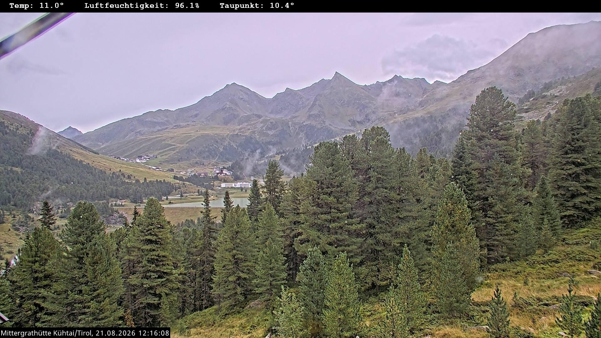 Archiv Foto Webcam Mittergrathütte in Tirol