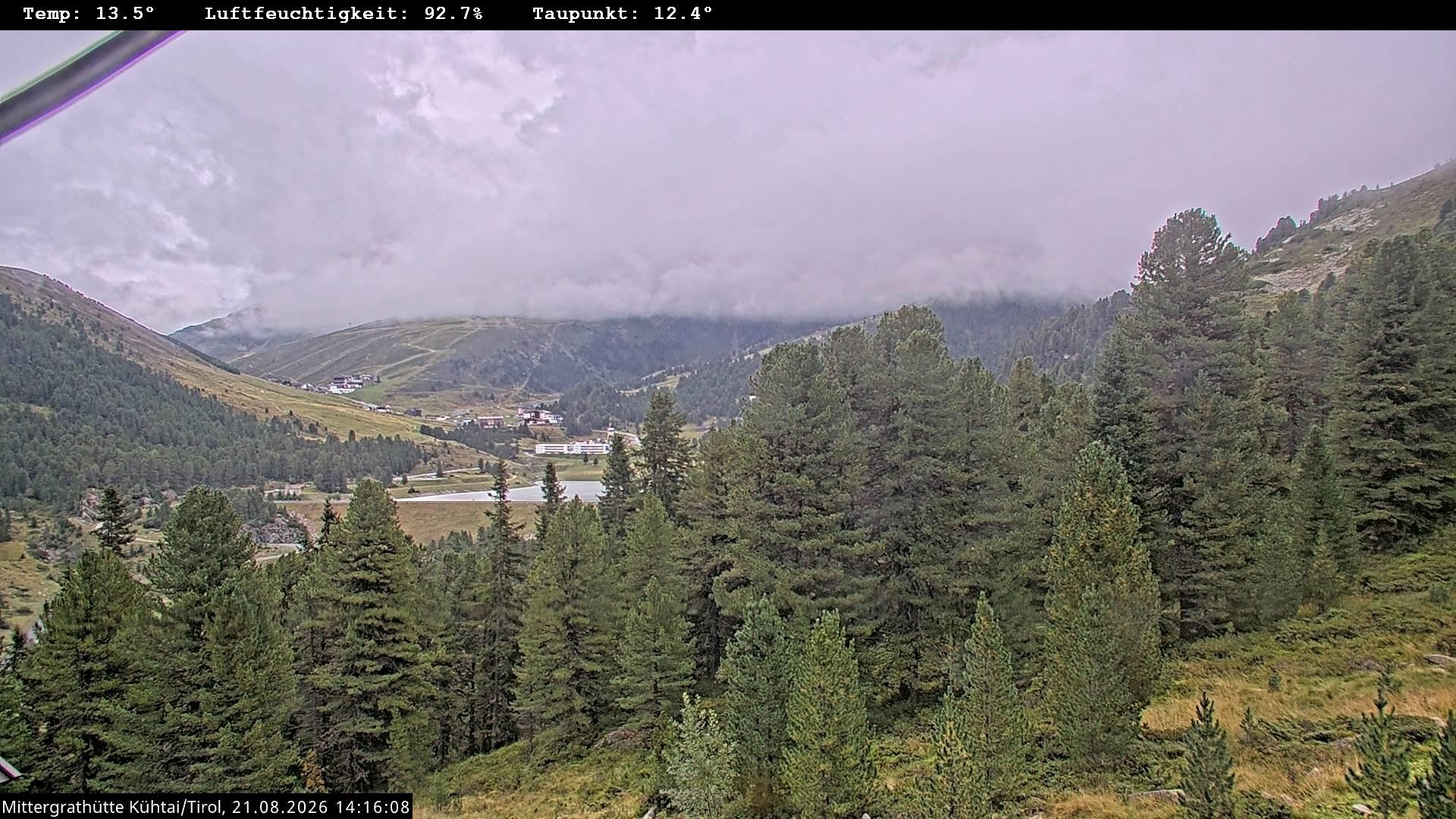 Archiv Foto Webcam Mittergrathütte in Tirol