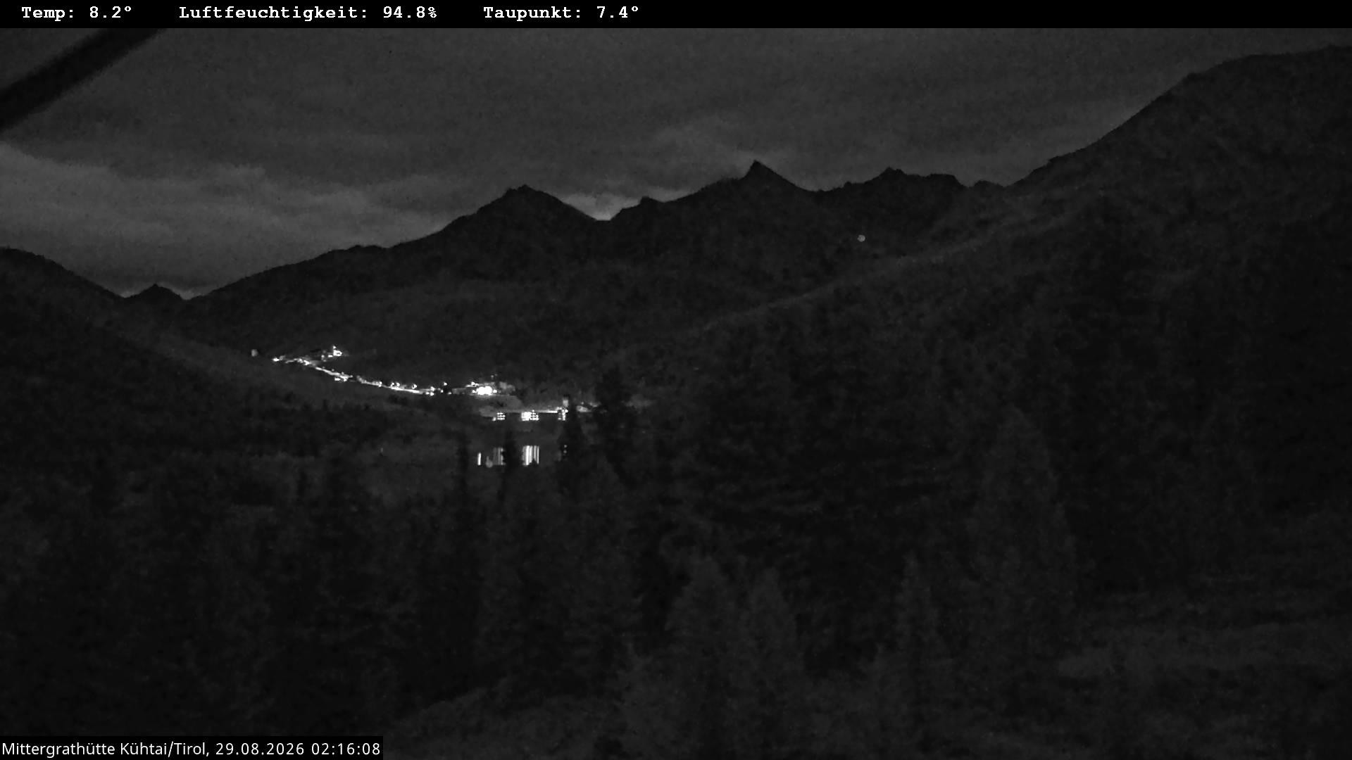 Archiv Foto Webcam Mittergrathütte in Tirol