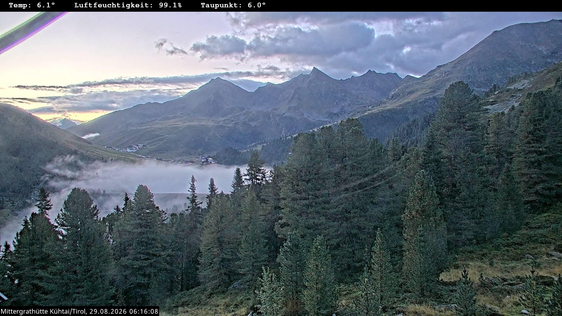 Archiv Foto Webcam Mittergrathütte in Tirol