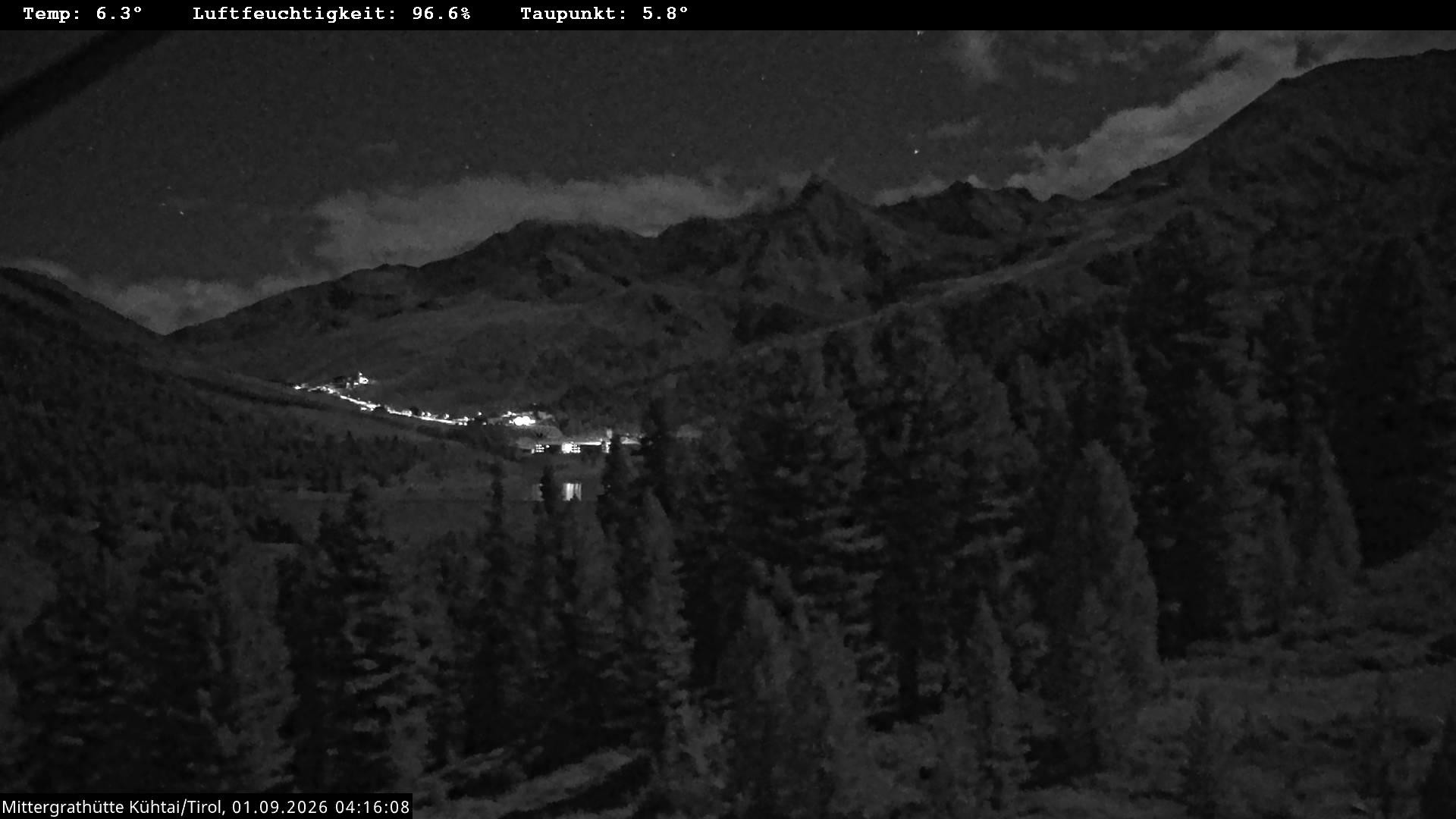 Archiv Foto Webcam Mittergrathütte in Tirol