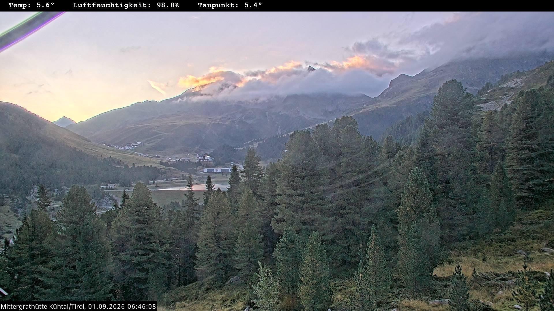 Archiv Foto Webcam Mittergrathütte in Tirol