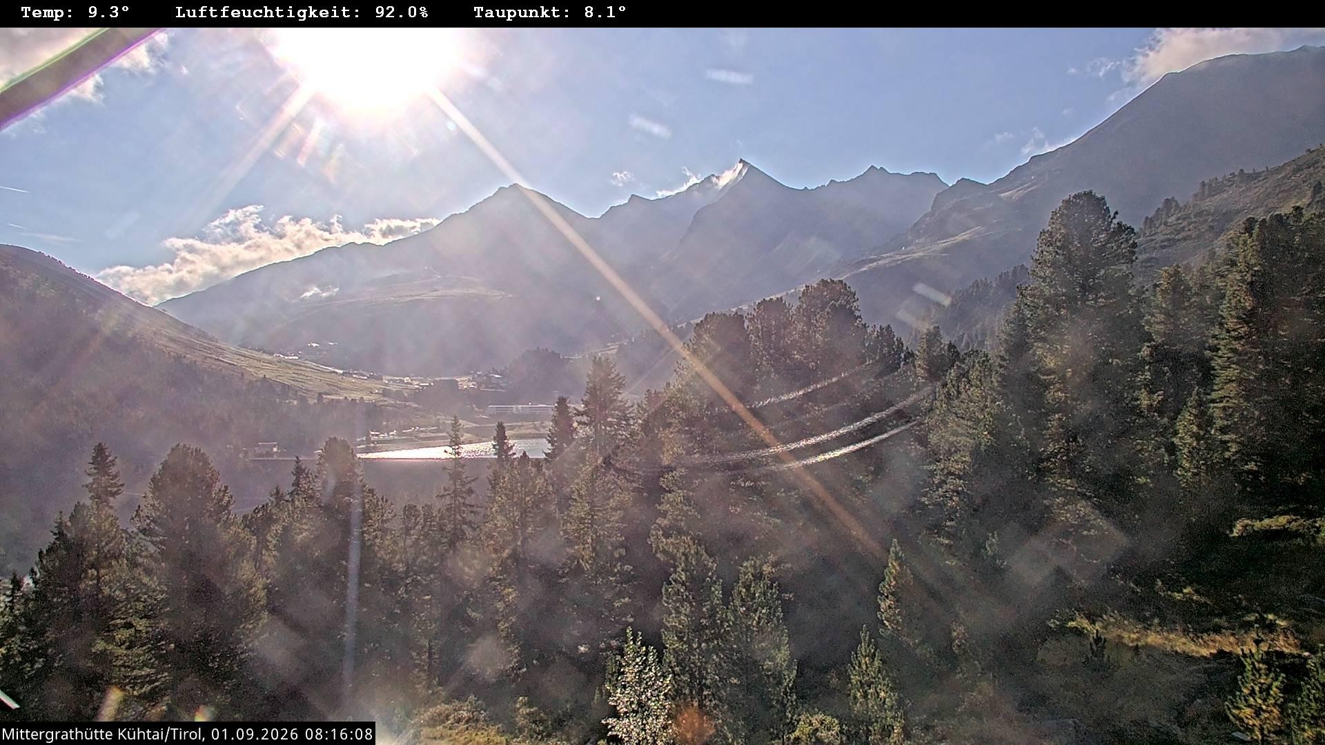 Archiv Foto Webcam Mittergrathütte in Tirol