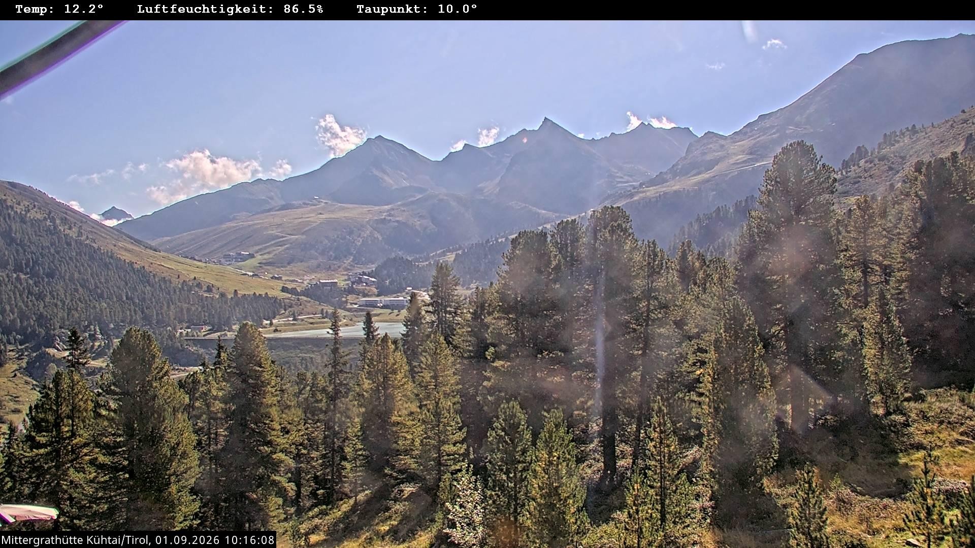 Archiv Foto Webcam Mittergrathütte in Tirol