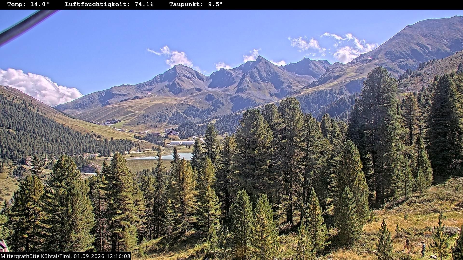 Archiv Foto Webcam Mittergrathütte in Tirol