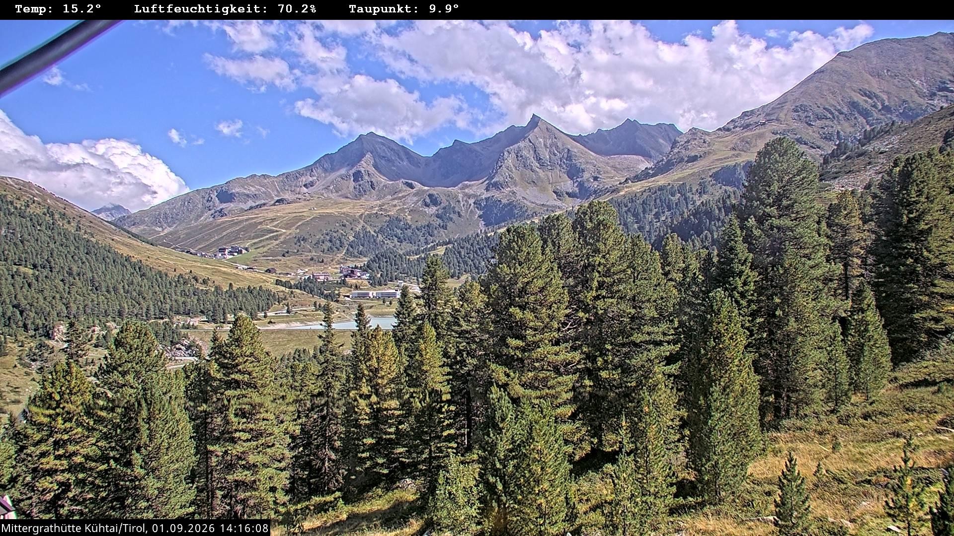 Archiv Foto Webcam Mittergrathütte in Tirol