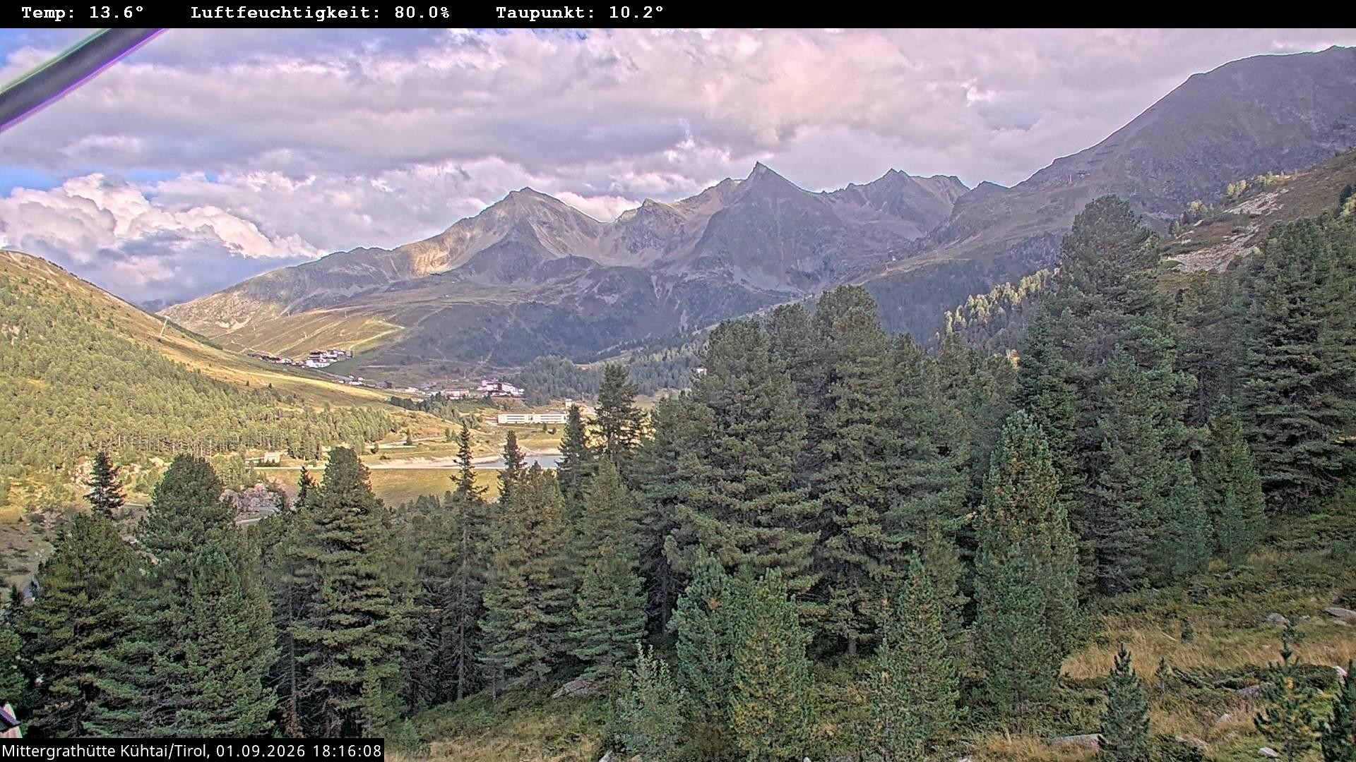 Archiv Foto Webcam Mittergrathütte in Tirol