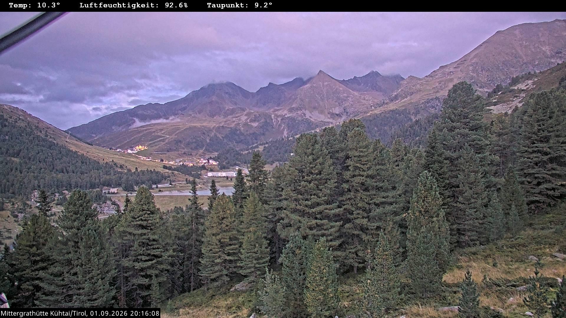 Archiv Foto Webcam Mittergrathütte in Tirol