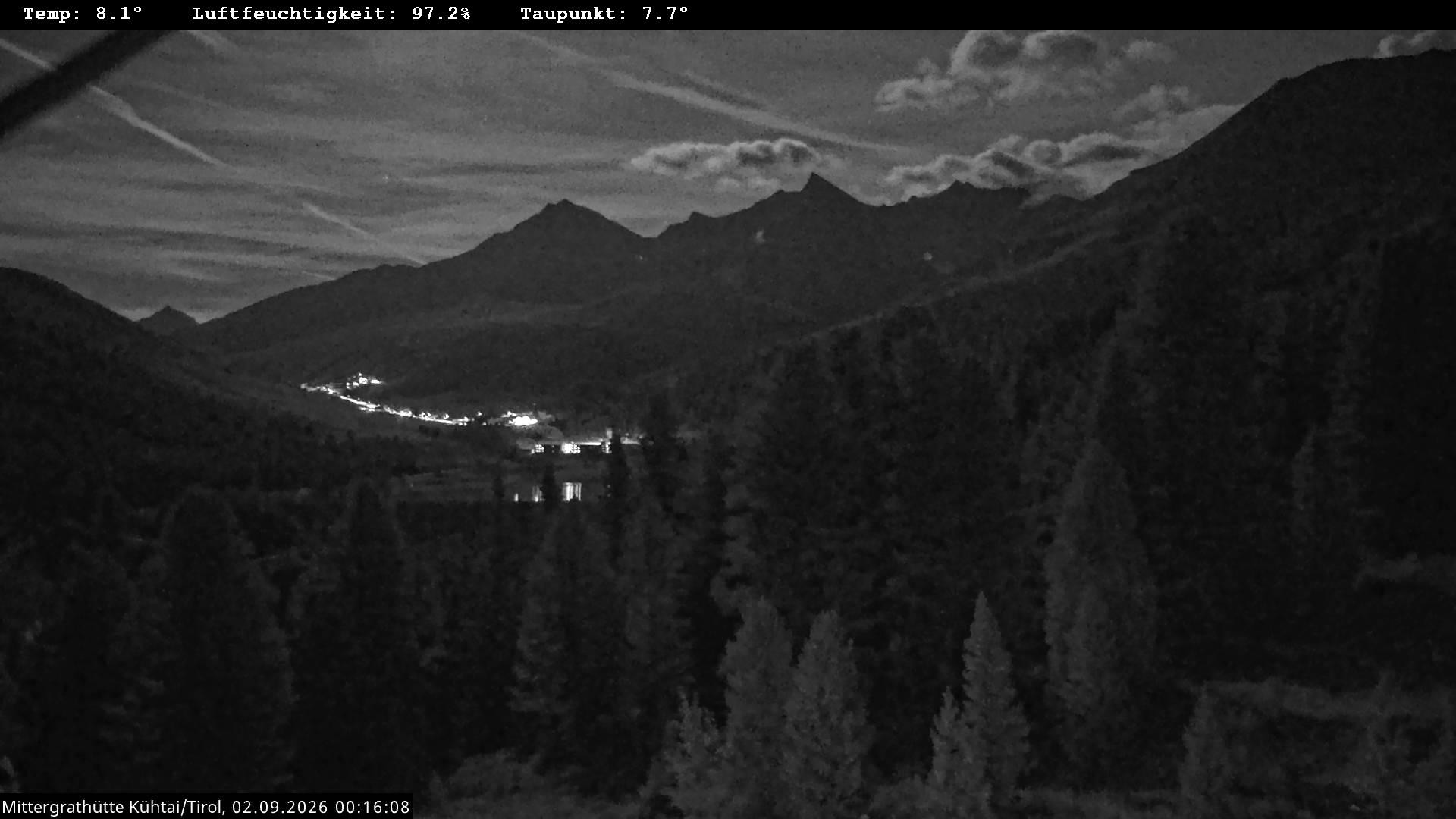 Archived image Webcam Mountain hut "Mittergrathütte", Tyrol