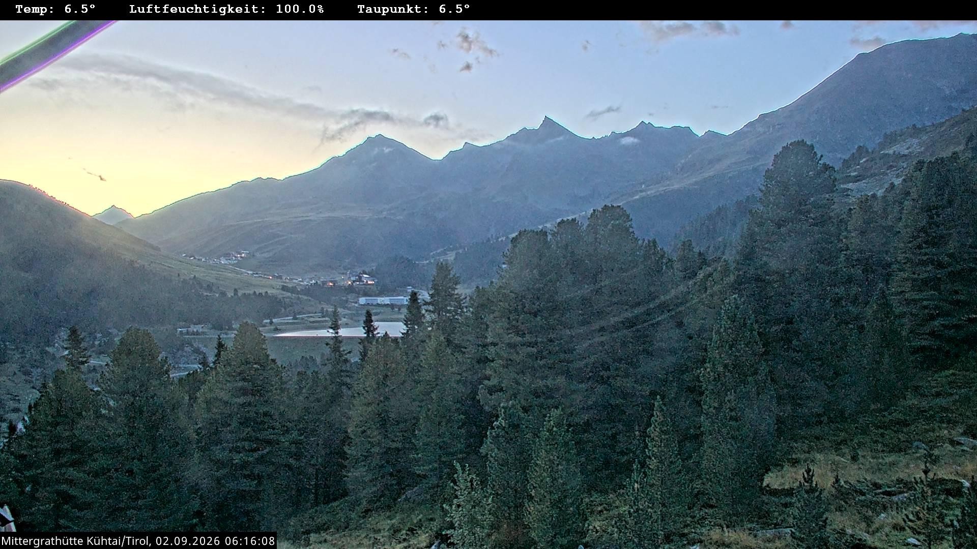 Archived image Webcam Mountain hut "Mittergrathütte", Tyrol