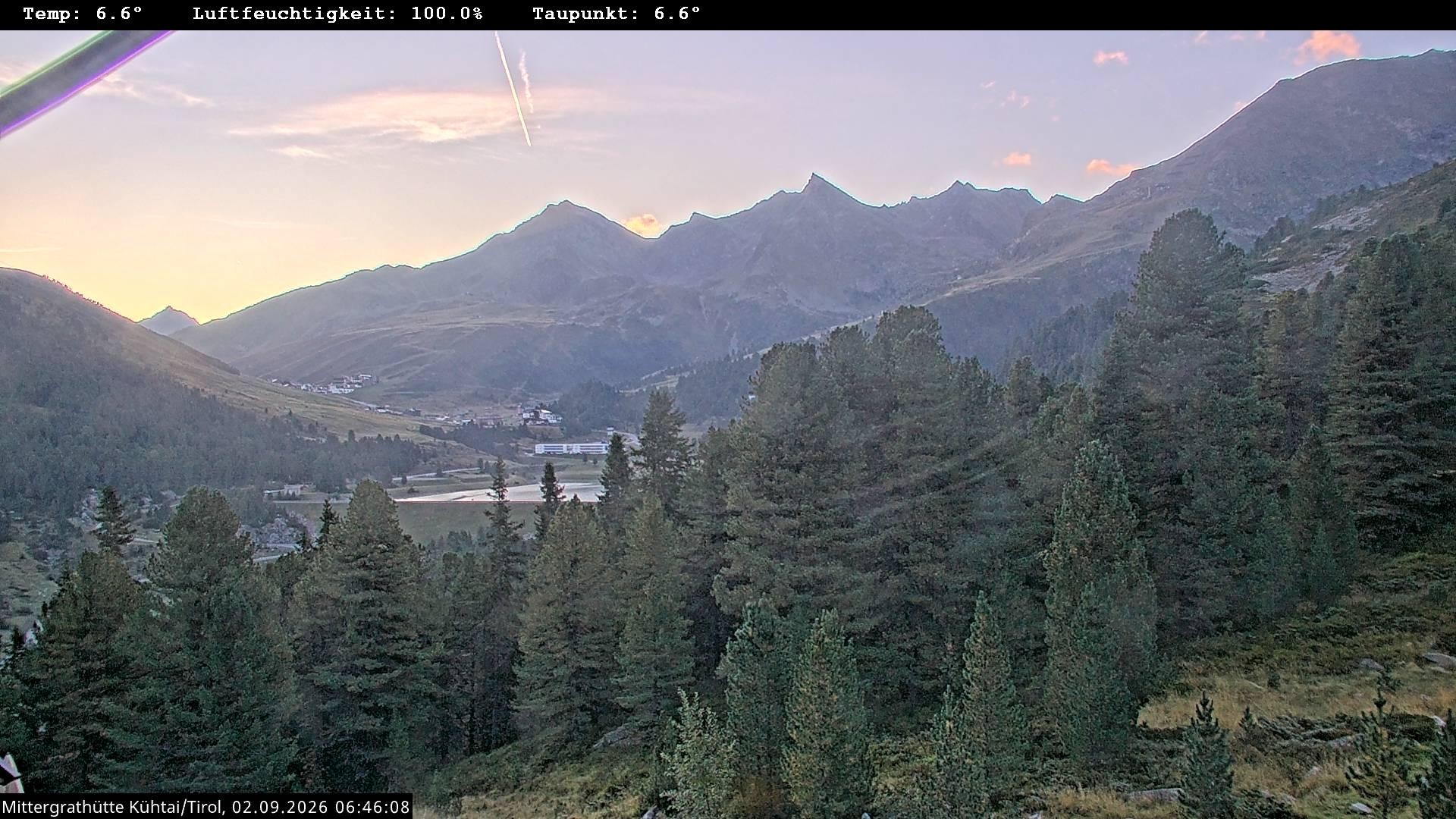 Archived image Webcam Mountain hut "Mittergrathütte", Tyrol