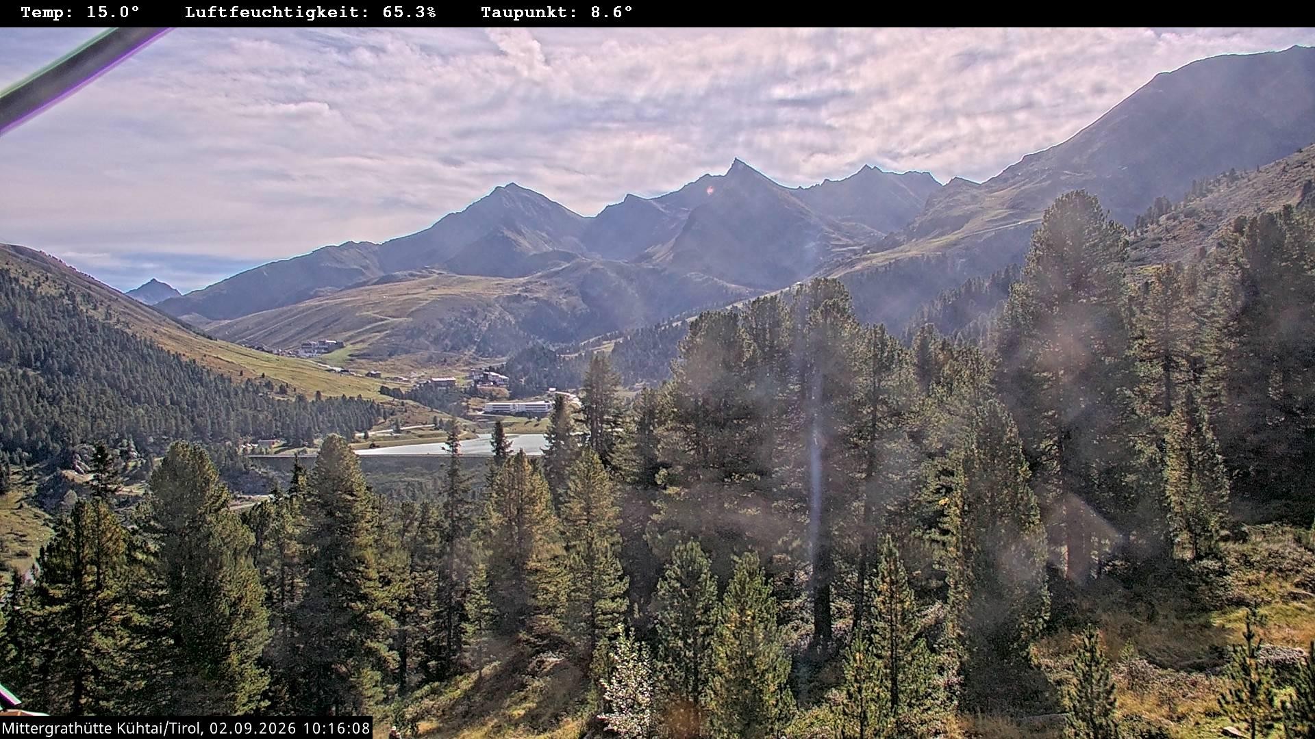 Archived image Webcam Mountain hut "Mittergrathütte", Tyrol