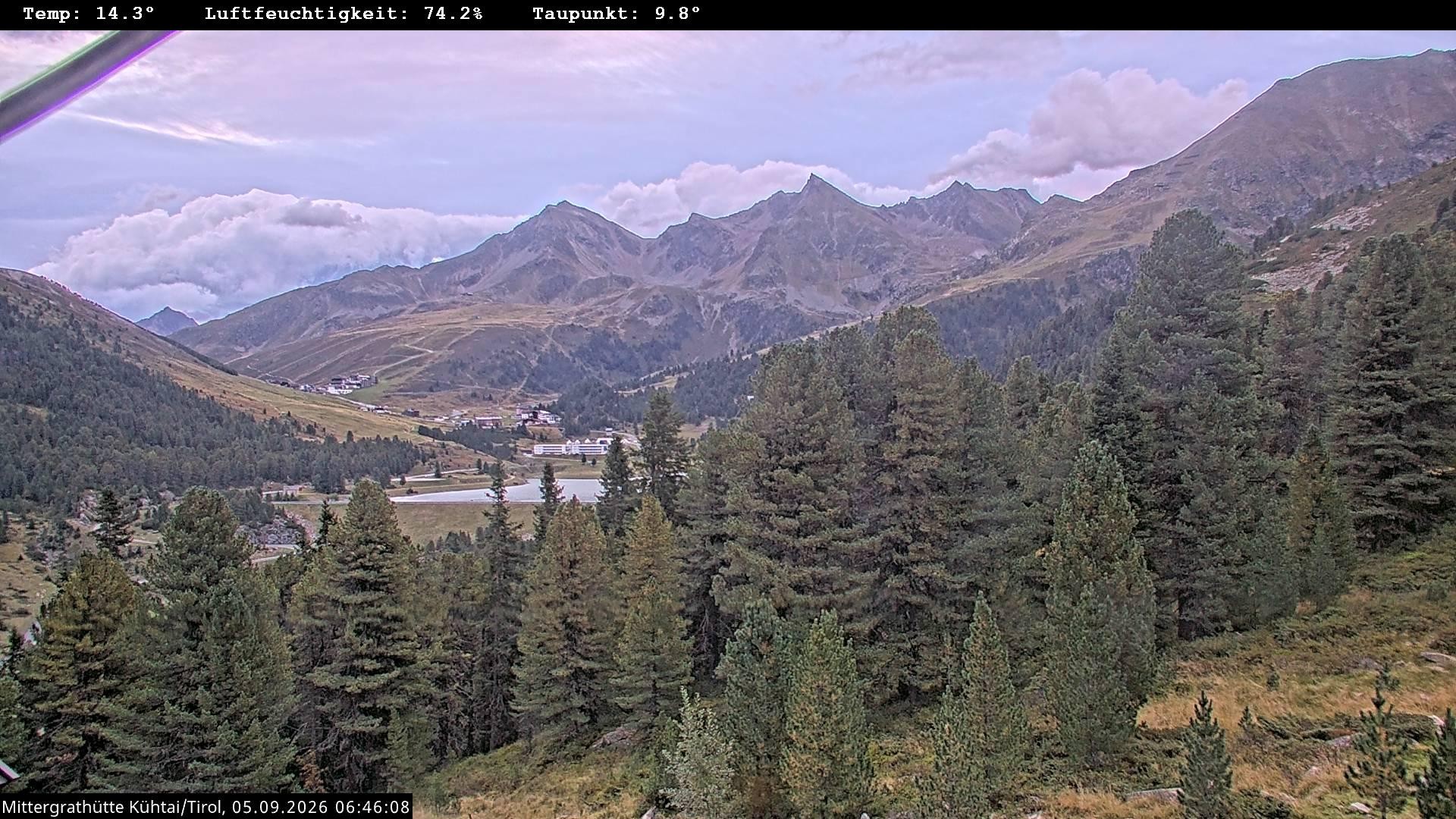 Archiv Foto Webcam Mittergrathütte in Tirol
