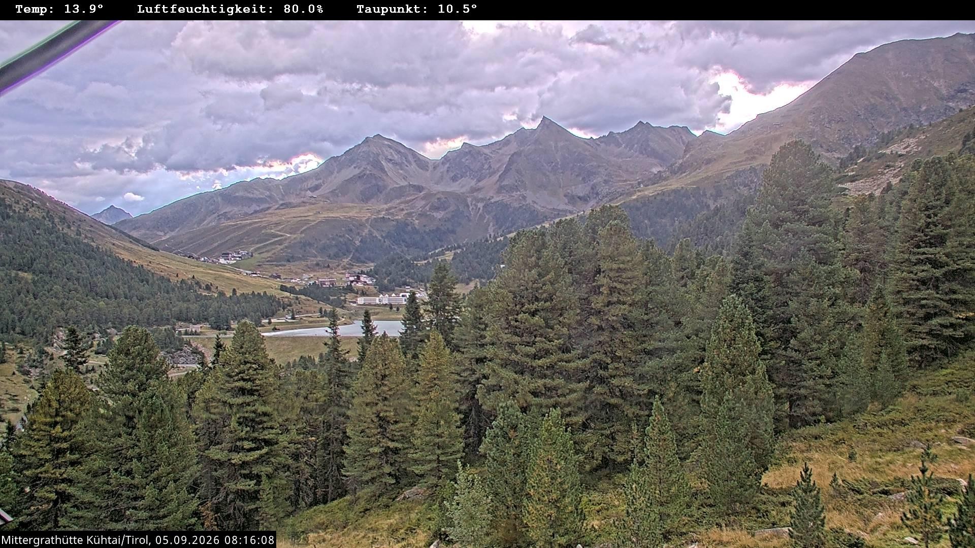 Archiv Foto Webcam Mittergrathütte in Tirol