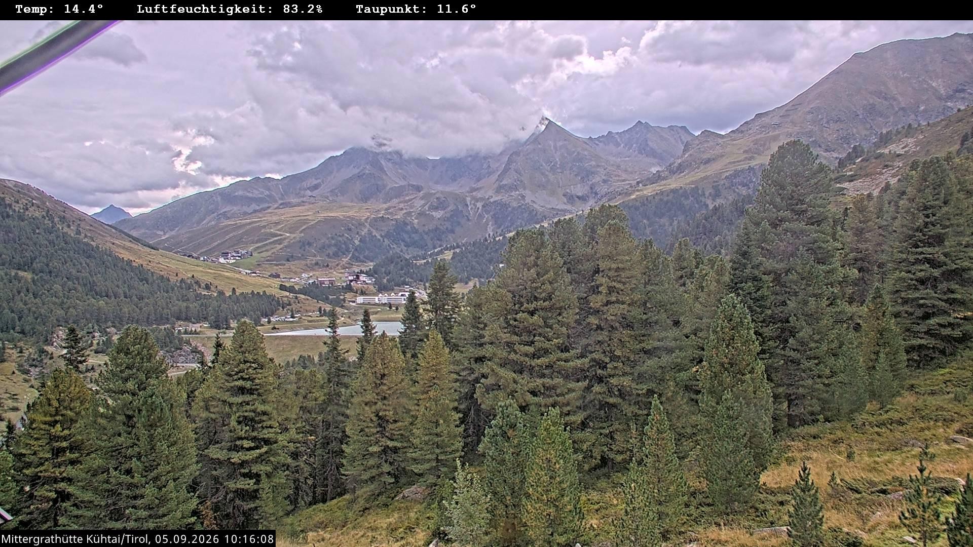 Archiv Foto Webcam Mittergrathütte in Tirol