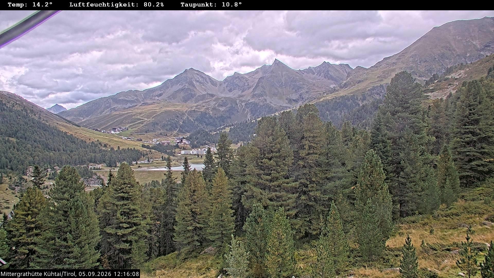 Archiv Foto Webcam Mittergrathütte in Tirol