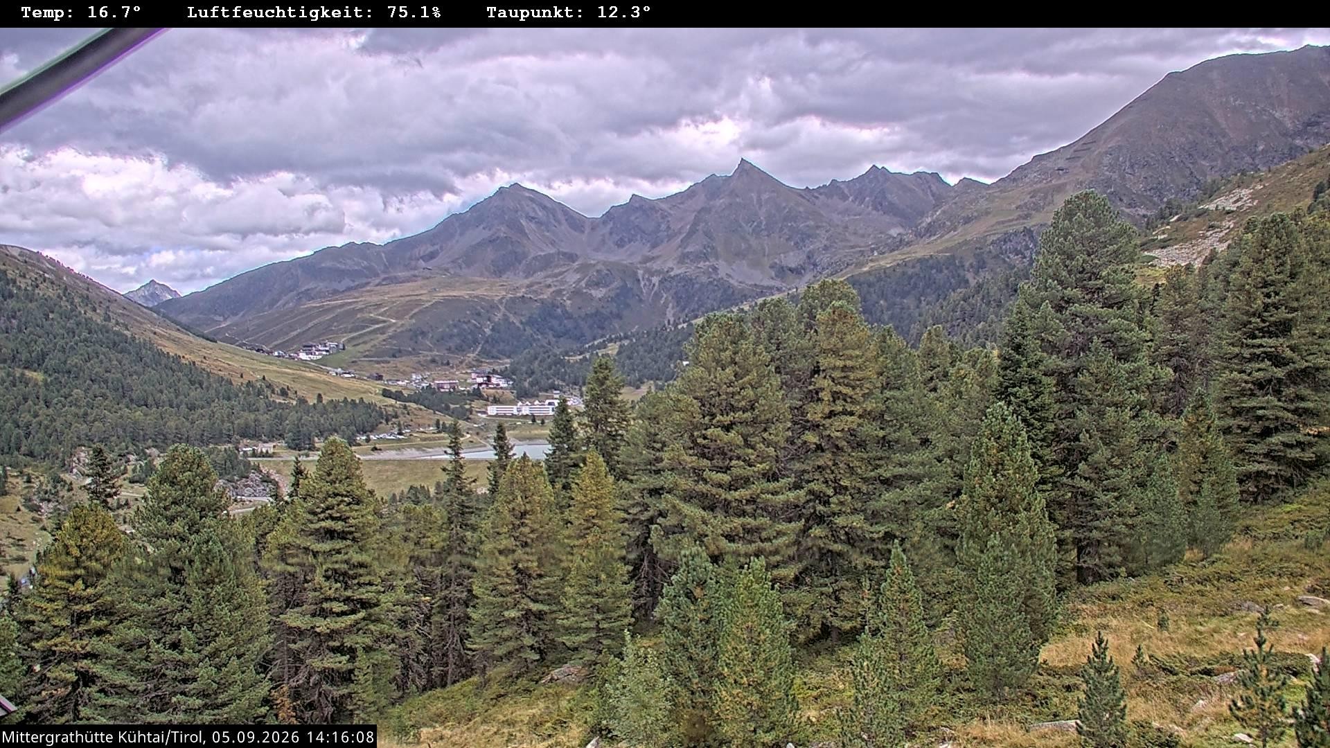 Archiv Foto Webcam Mittergrathütte in Tirol