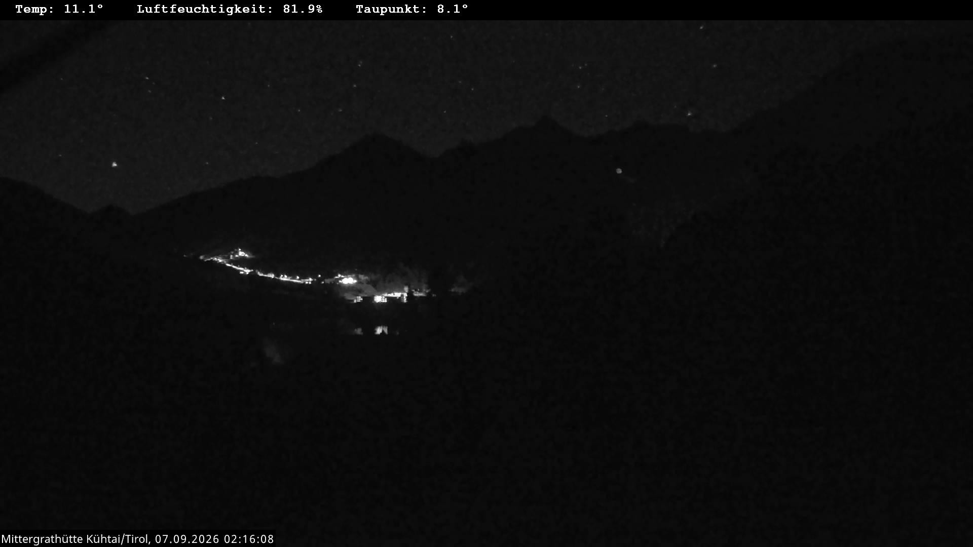 Archiv Foto Webcam Mittergrathütte in Tirol