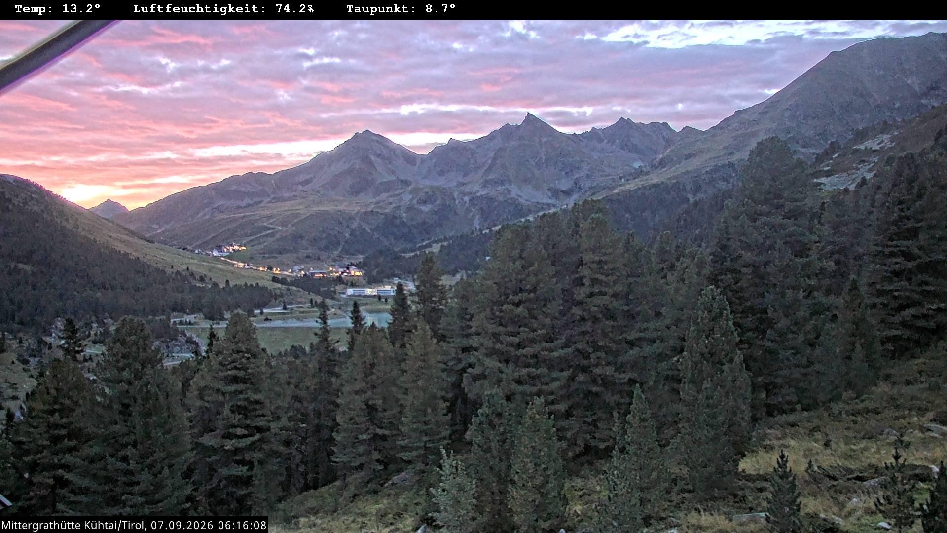Archiv Foto Webcam Mittergrathütte in Tirol