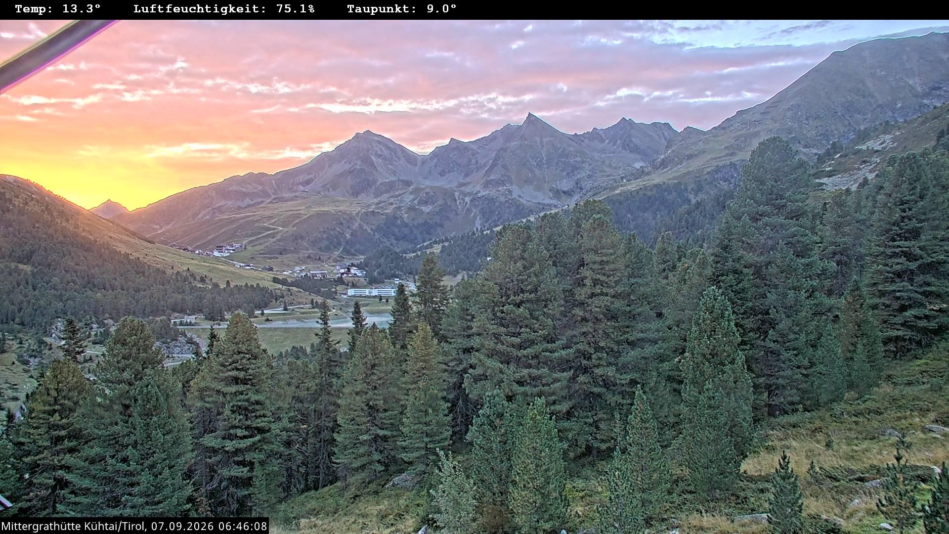 Archiv Foto Webcam Mittergrathütte in Tirol