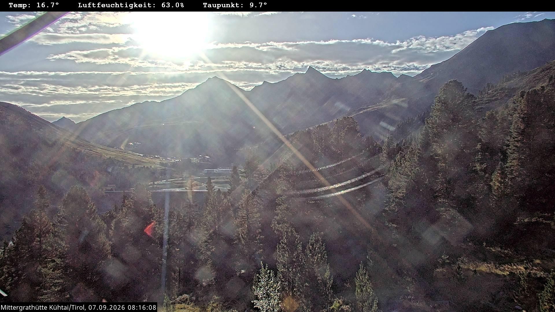 Archiv Foto Webcam Mittergrathütte in Tirol