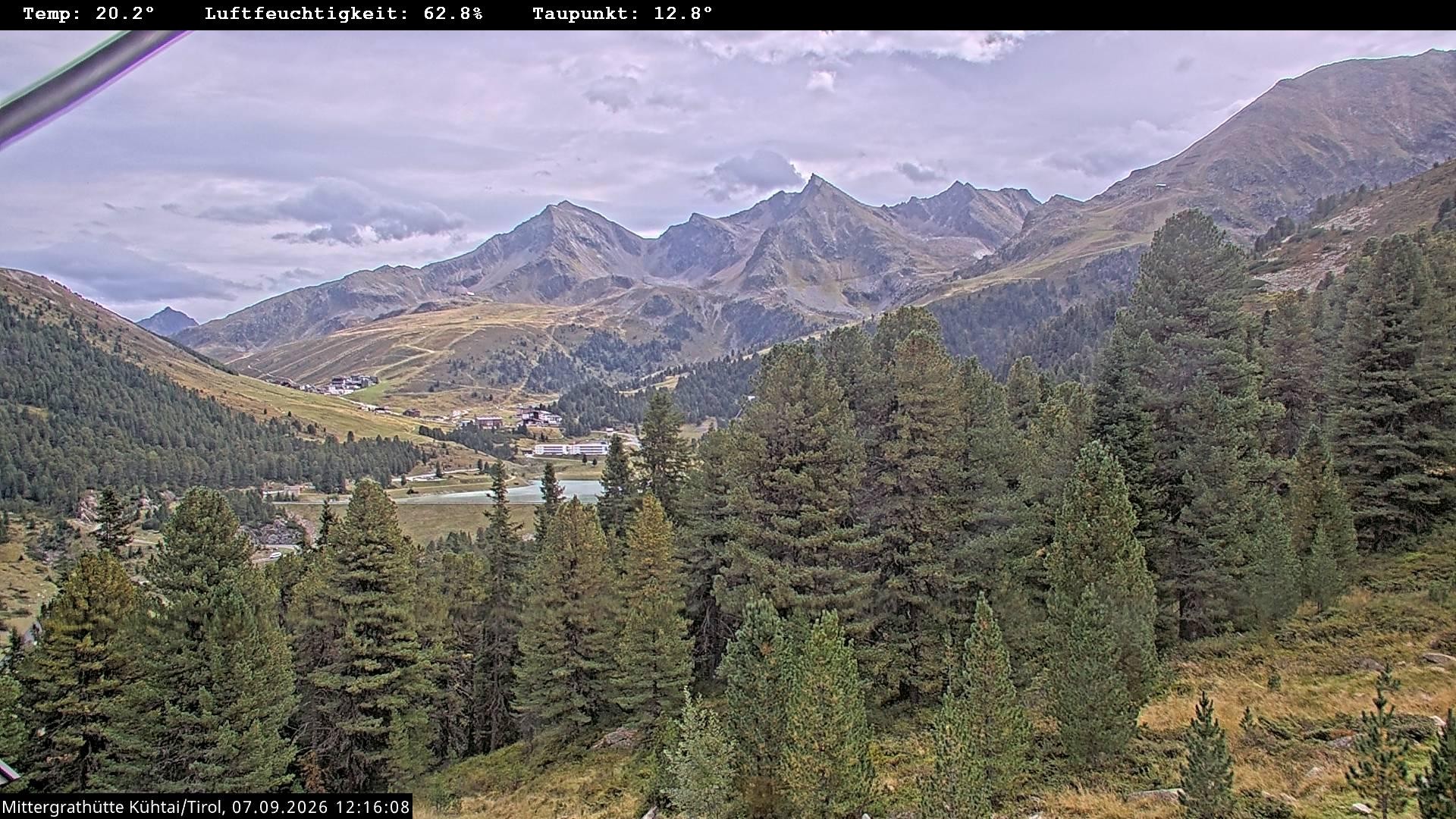 Archiv Foto Webcam Mittergrathütte in Tirol