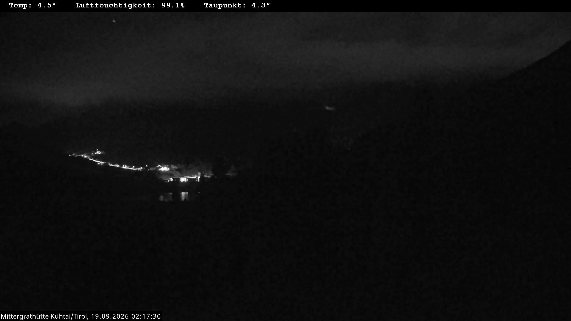 Archiv Foto Webcam Mittergrathütte in Tirol