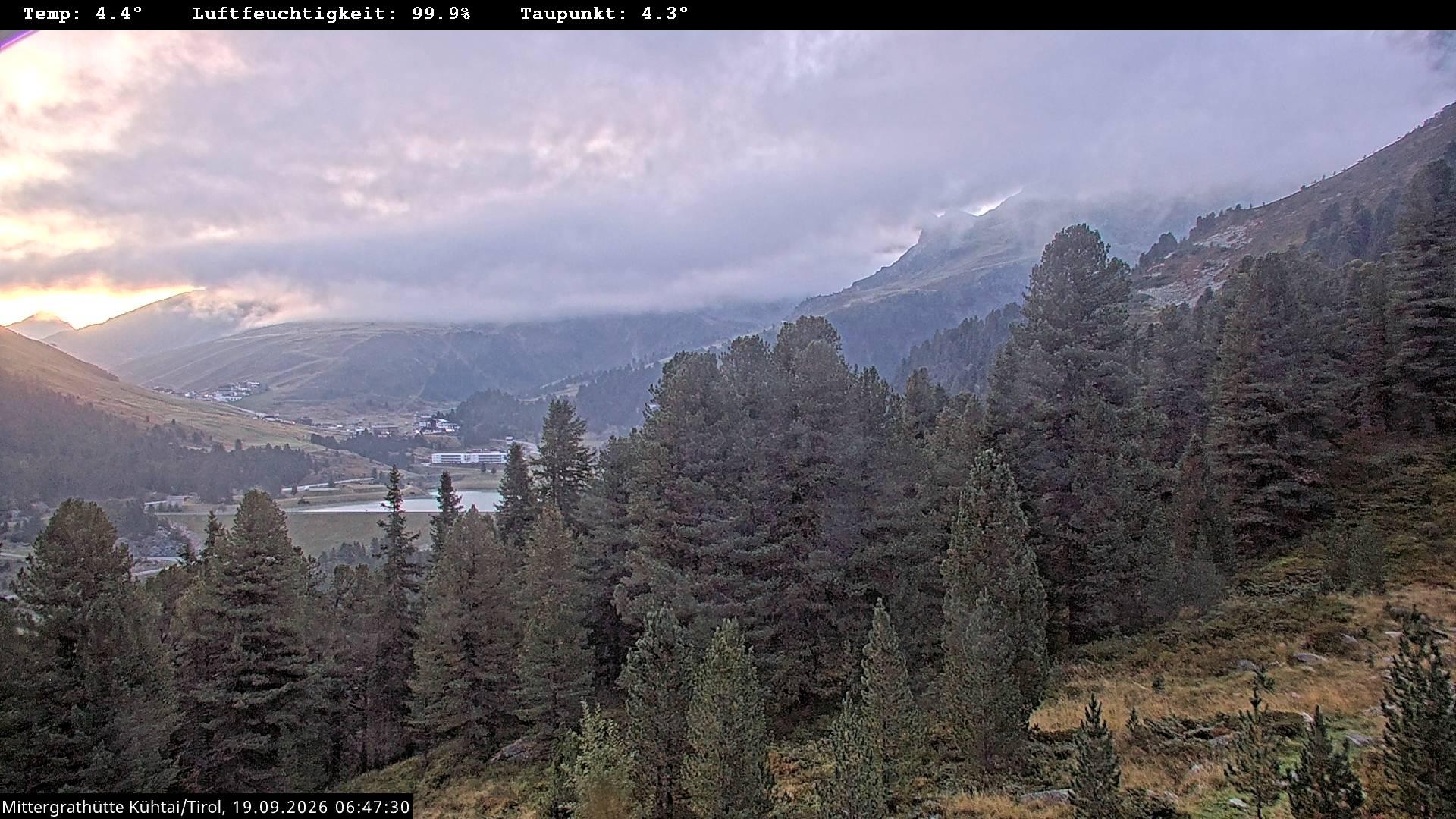 Archiv Foto Webcam Mittergrathütte in Tirol