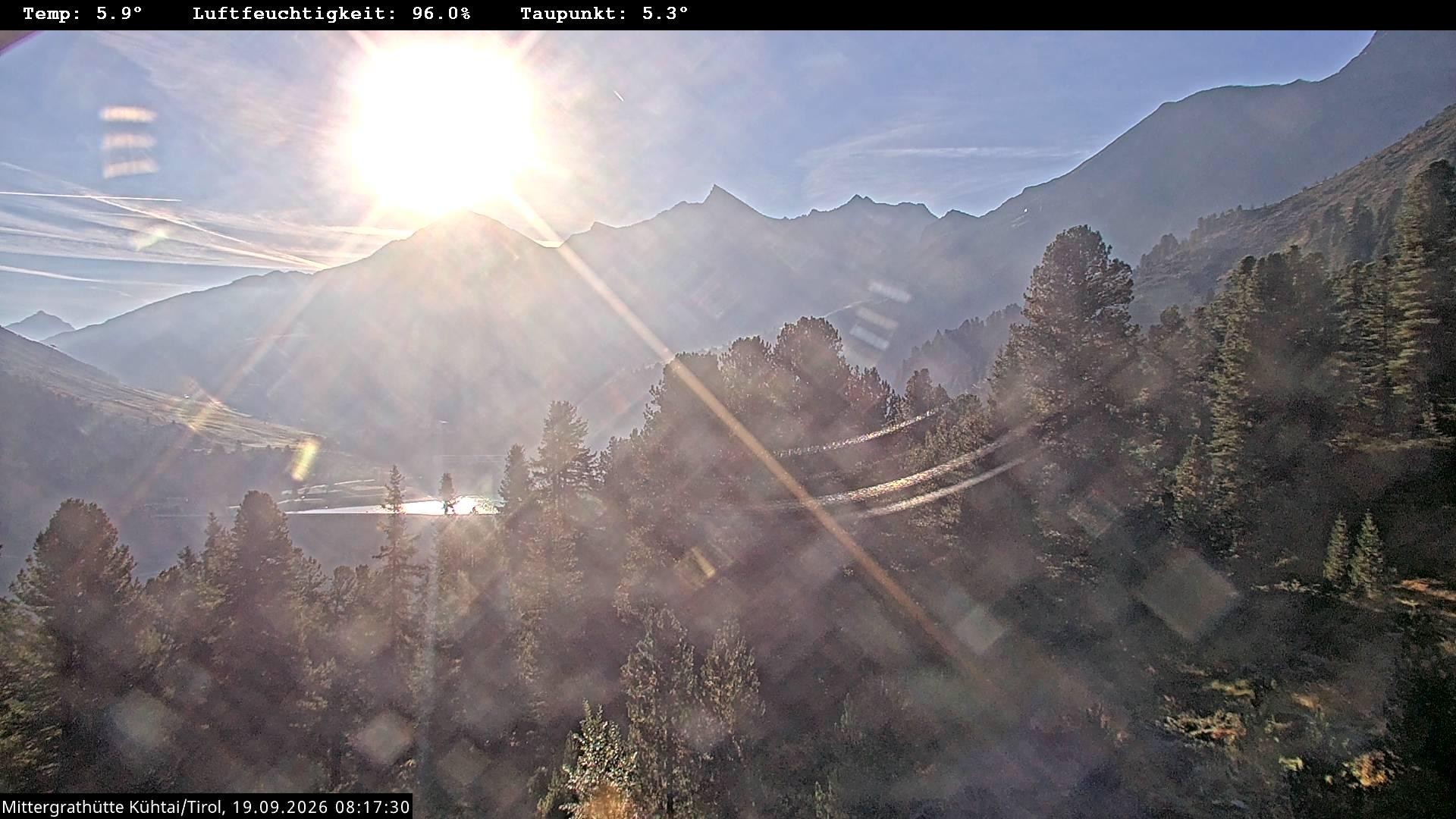 Archiv Foto Webcam Mittergrathütte in Tirol