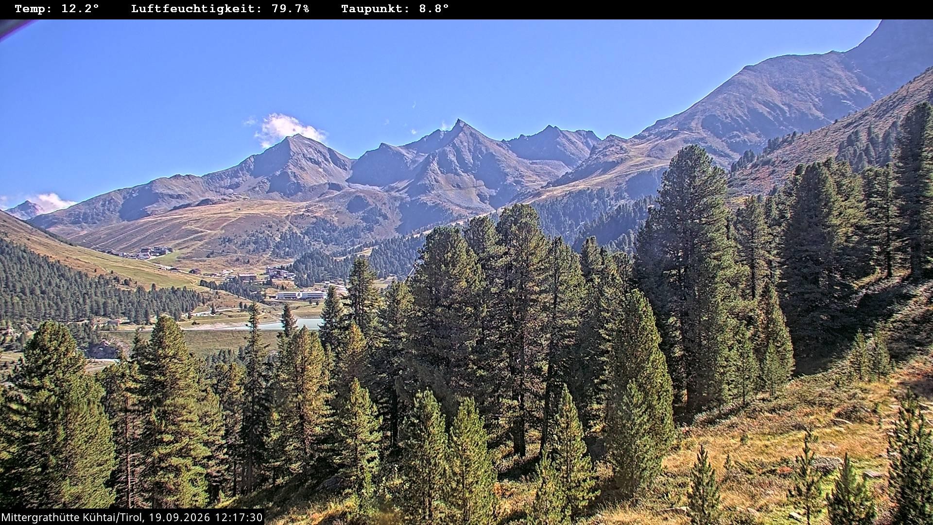 Archiv Foto Webcam Mittergrathütte in Tirol