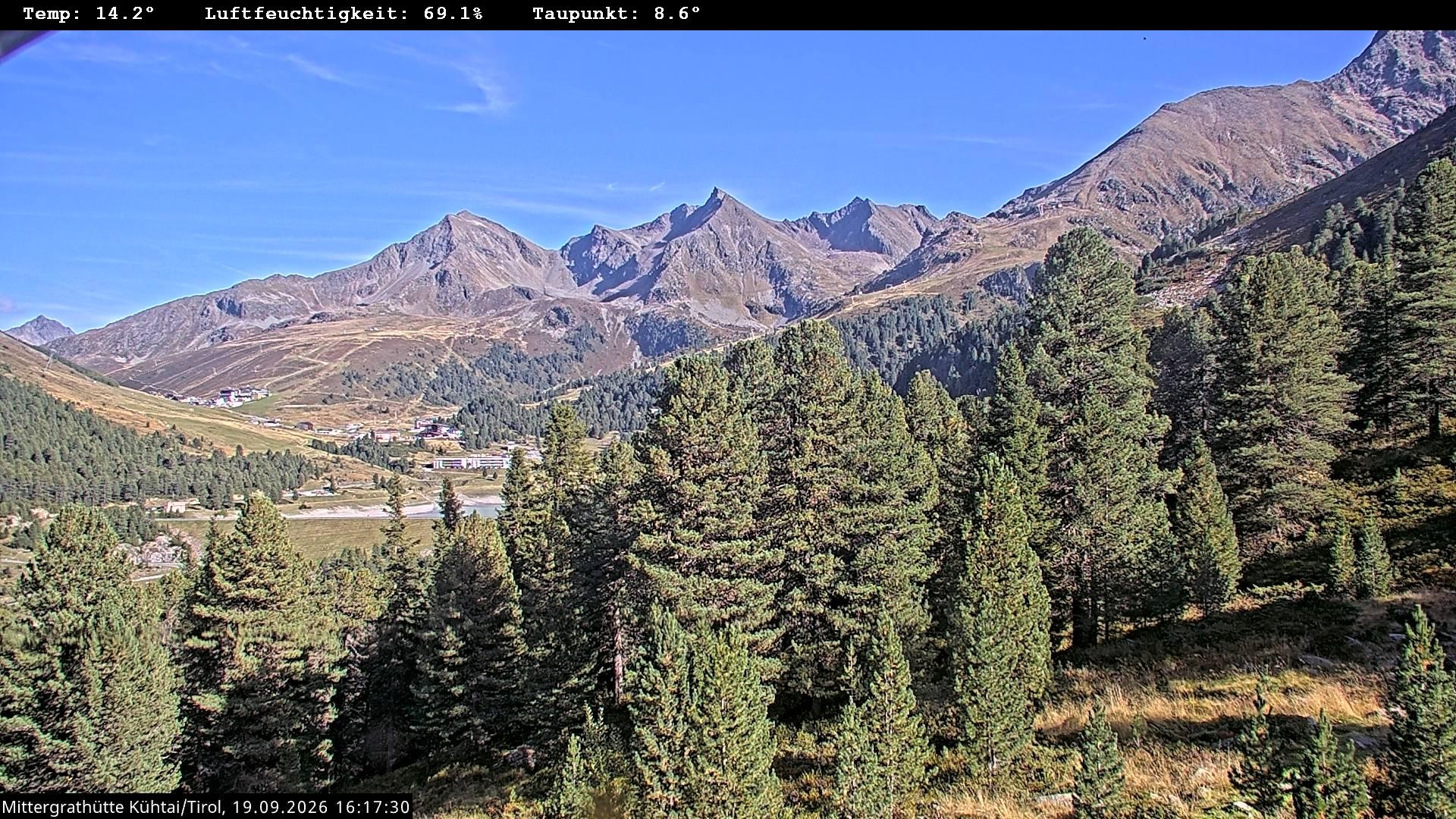 Archiv Foto Webcam Mittergrathütte in Tirol