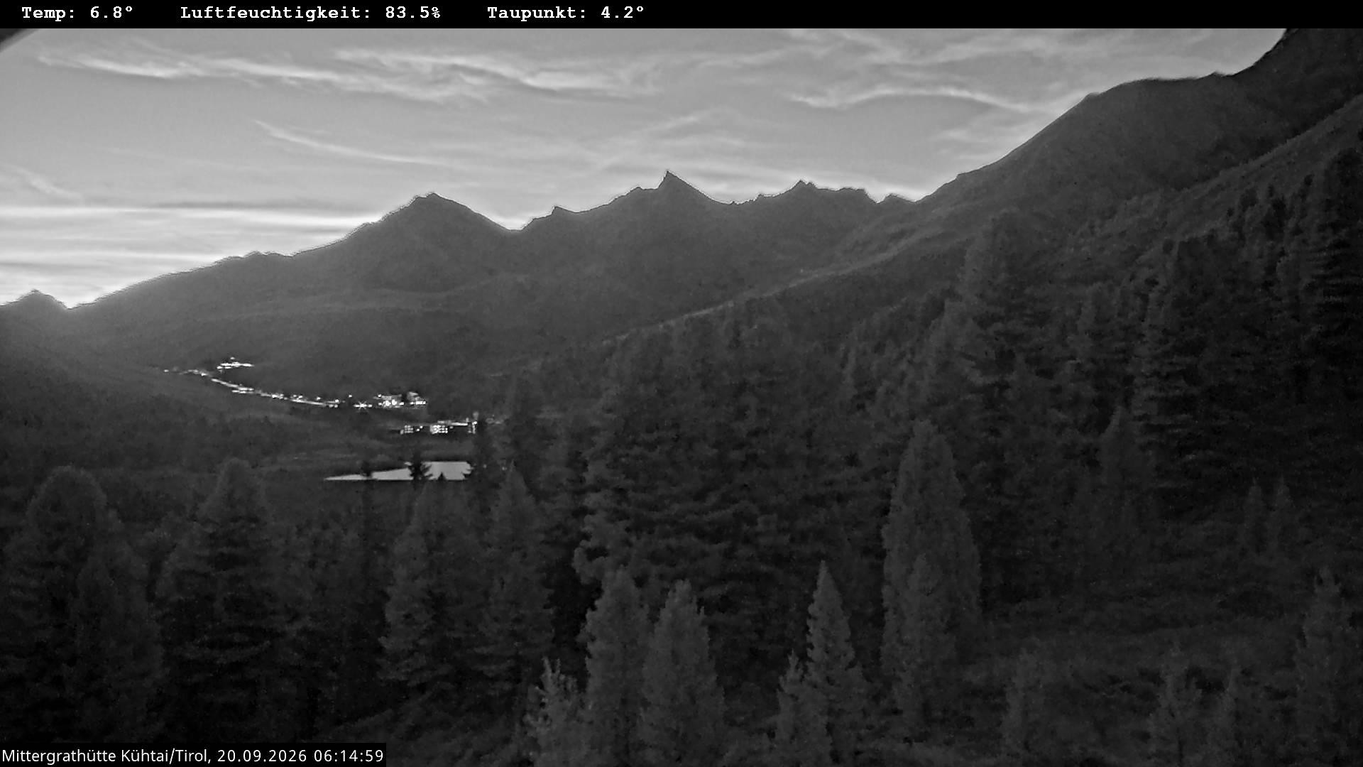 Archived image Webcam Mountain hut "Mittergrathütte", Tyrol