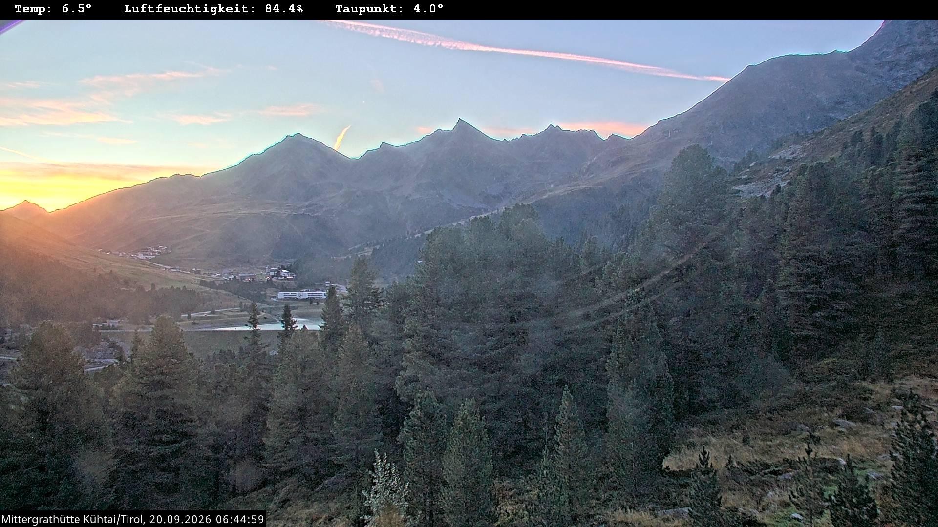 Archived image Webcam Mountain hut "Mittergrathütte", Tyrol