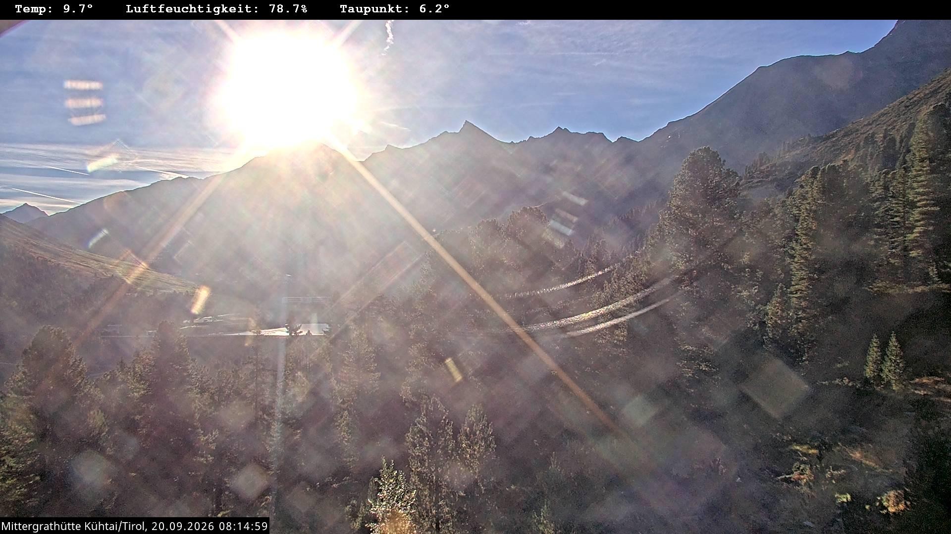 Archived image Webcam Mountain hut "Mittergrathütte", Tyrol