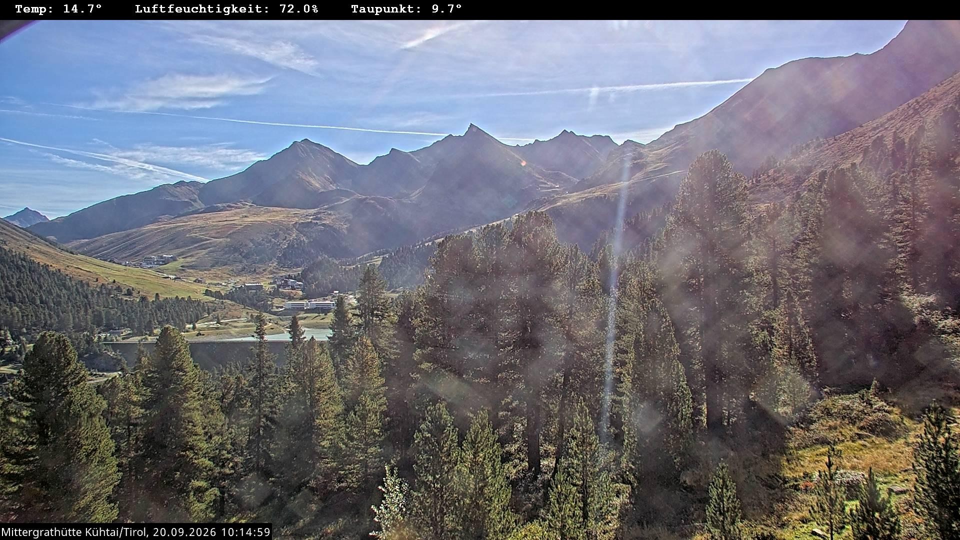 Archived image Webcam Mountain hut "Mittergrathütte", Tyrol