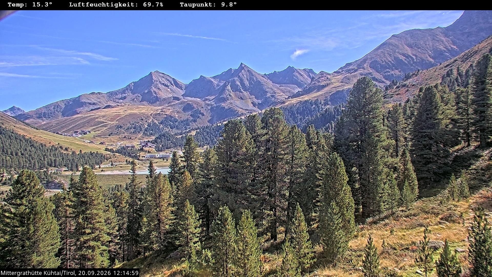 Archived image Webcam Mountain hut "Mittergrathütte", Tyrol