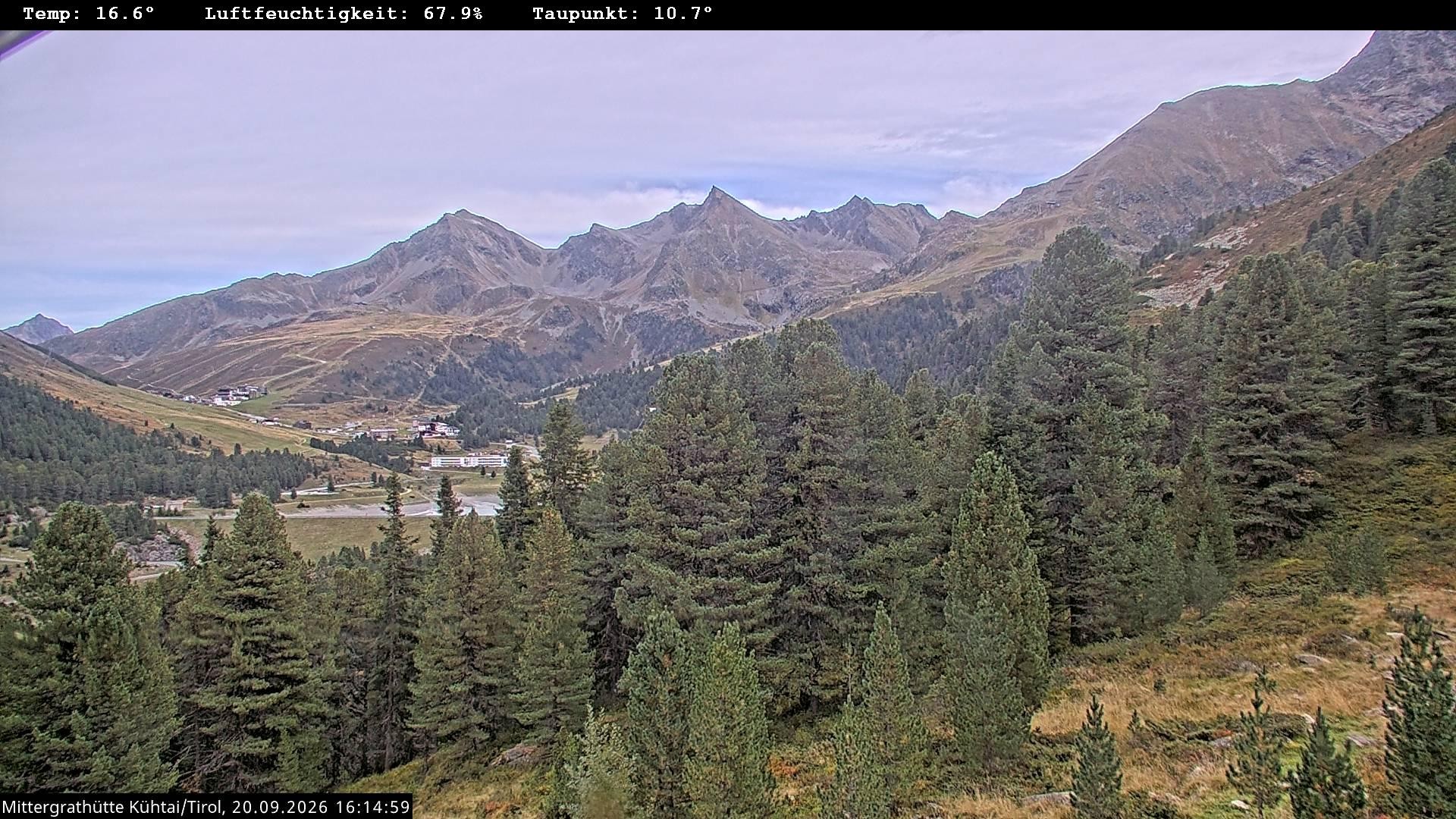 Archived image Webcam Mountain hut "Mittergrathütte", Tyrol
