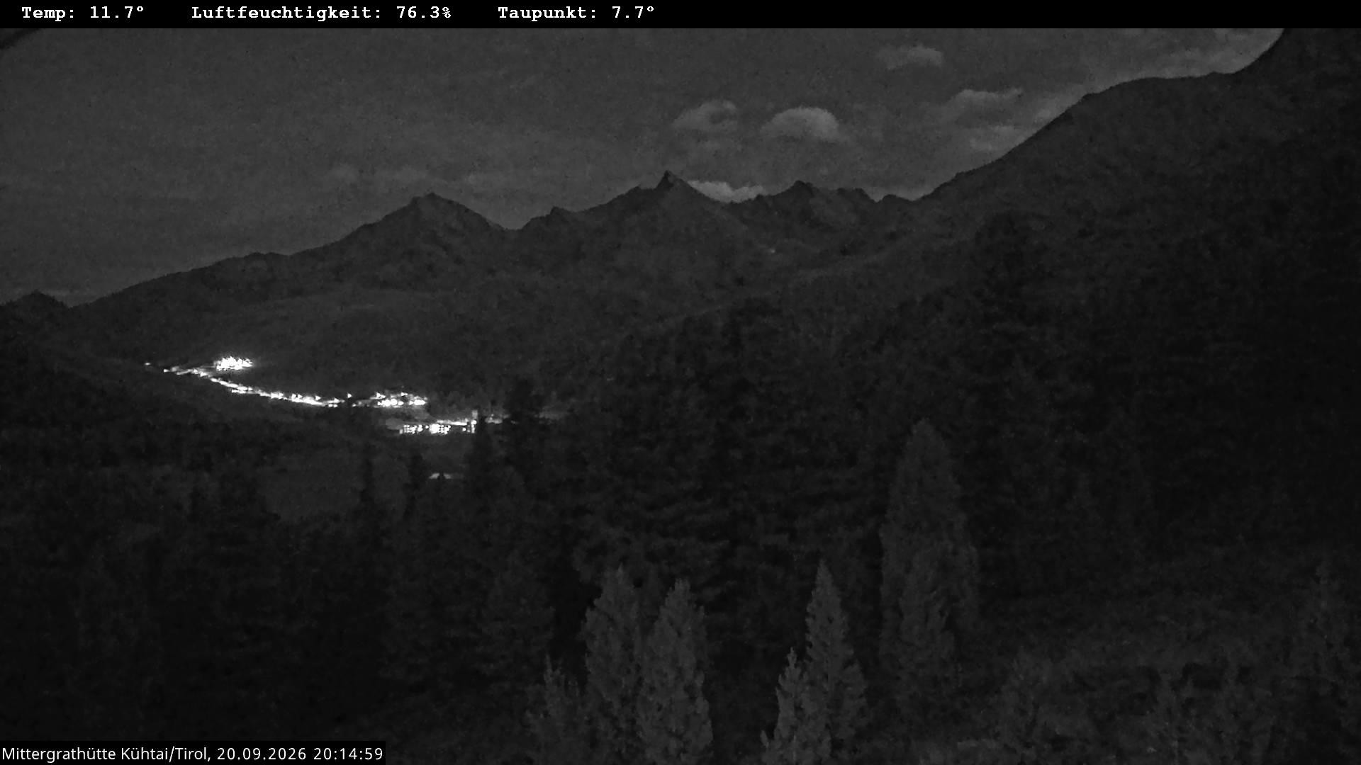 Archived image Webcam Mountain hut "Mittergrathütte", Tyrol