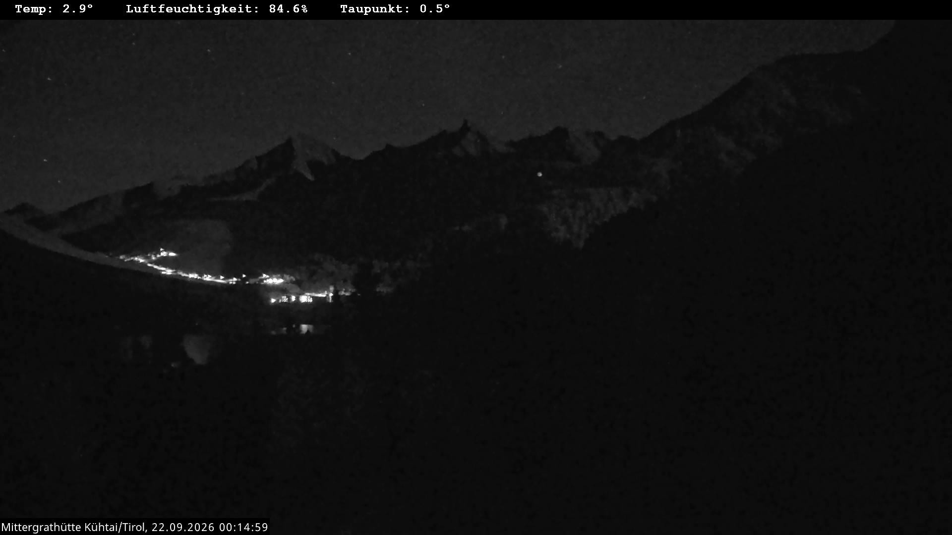Archiv Foto Webcam Mittergrathütte in Tirol