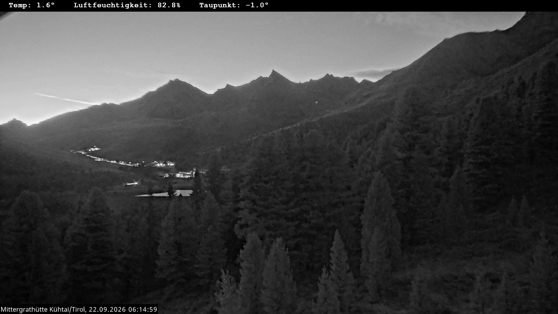 Archiv Foto Webcam Mittergrathütte in Tirol