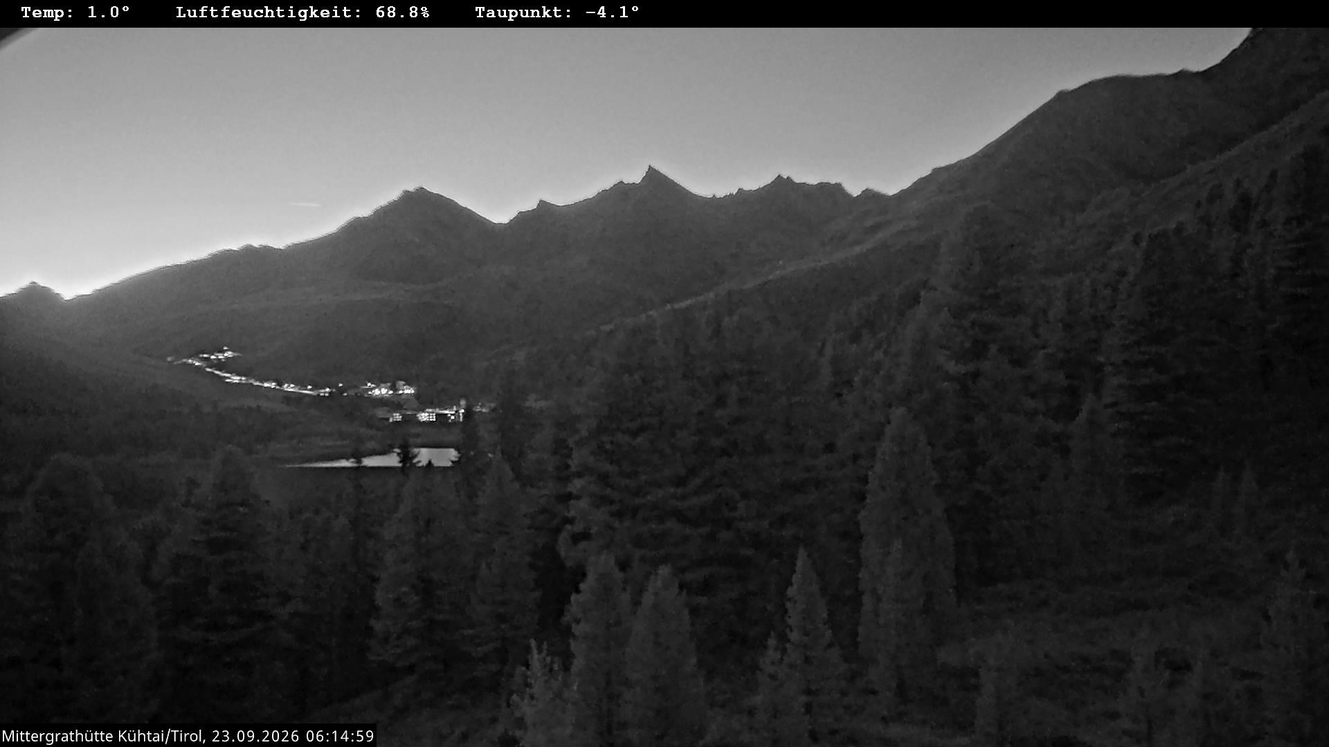 Archiv Foto Webcam Mittergrathütte in Tirol
